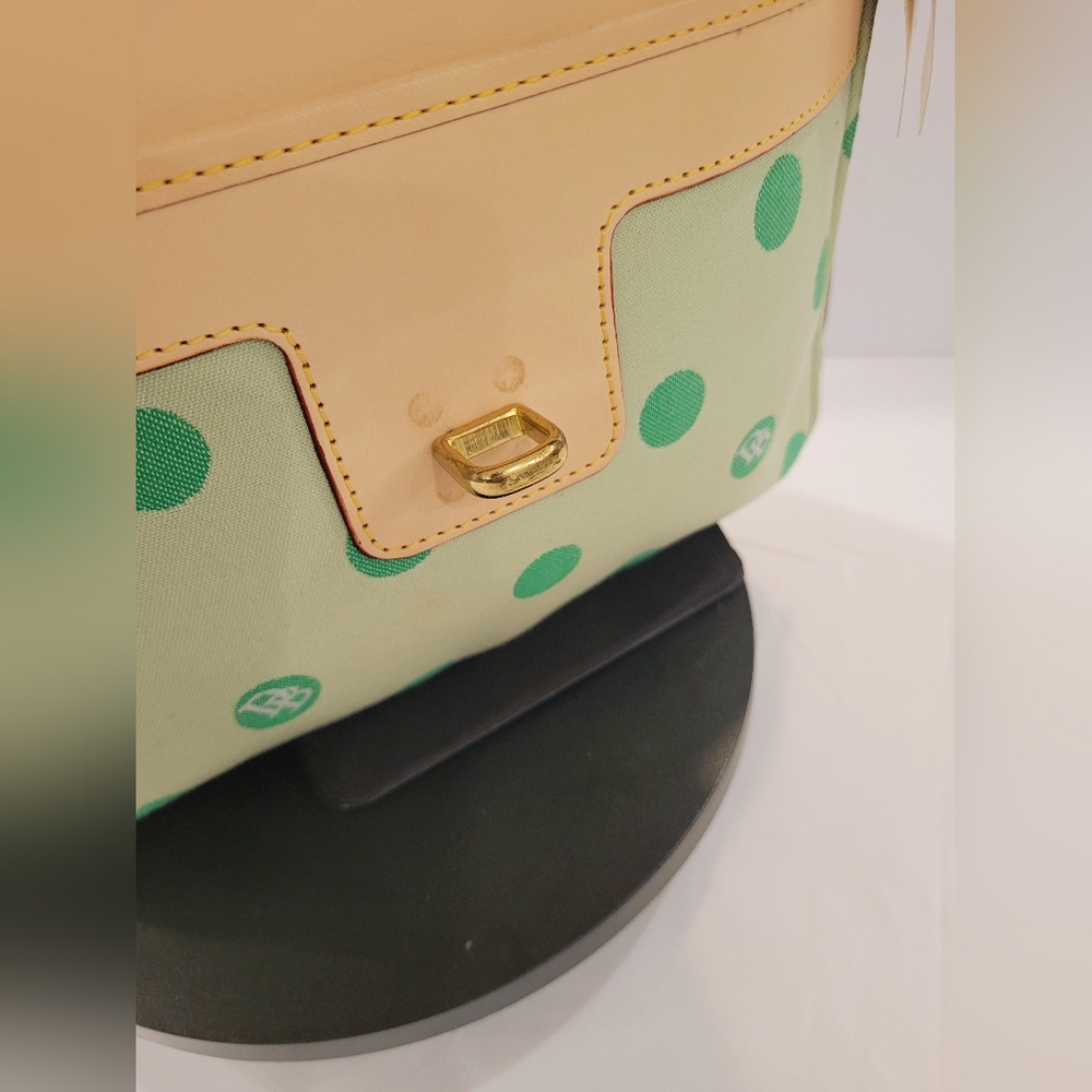 Dooney & Bourke Vintage East/West Flap  Green Mini Bubbles USA - Picture 7 of 14